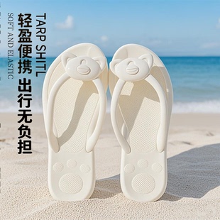 旅行海边沙滩可折叠拖鞋 女便携式 出差洗澡游泳防滑一次性拖鞋