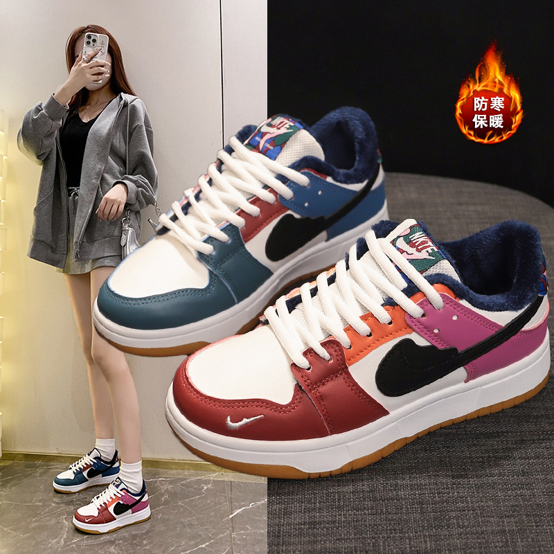 aj女鞋秋冬季加绒保暖莆田情侣鸳鸯鞋休闲板鞋学生运动鞋空军一号