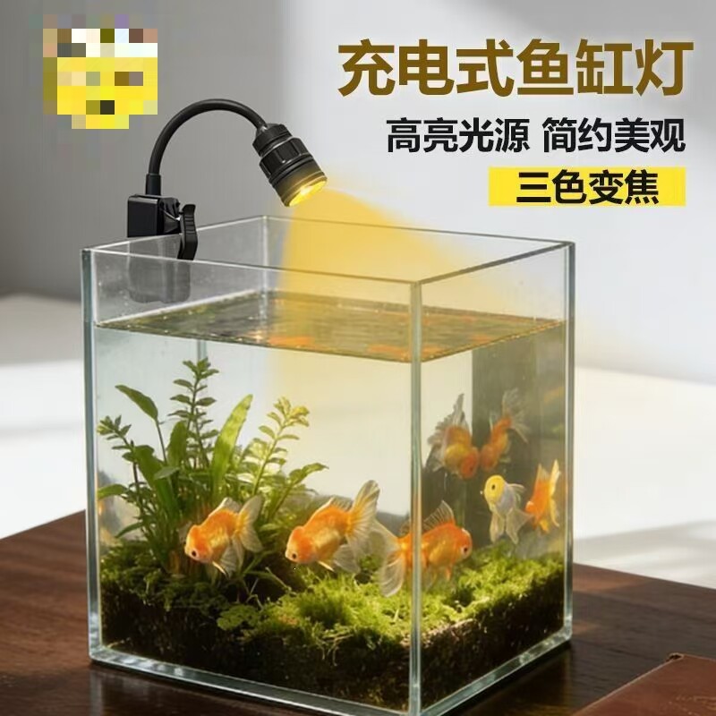 迷你充缸LED免插电水草灯黑色图片
