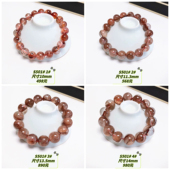 手链 S501 巴西天然火凤凰鸠羽幽灵牛血红红胶花水晶手串 可选