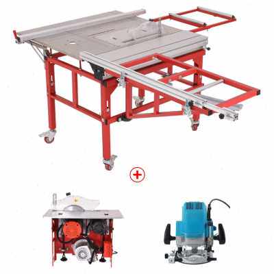 热销炫行折叠木工推台锯子母无尘锯多功能台锯精密锯工作台推台锯