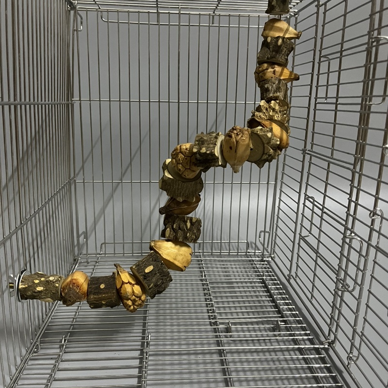鹦鹉用品磨牙吊桥坚果啃咬串