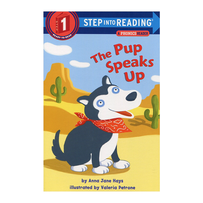 小狗说话了 英文原版 企鹅兰登英语分级绘本第一阶 step into reading一阶The Pup Speaks Up原版漫画书英文绘本