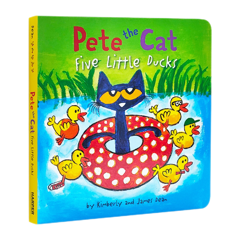 皮特猫系列英文纸板书 Pete the Cat Five Little Ducks 五只小鸭子原版漫画书英文绘本