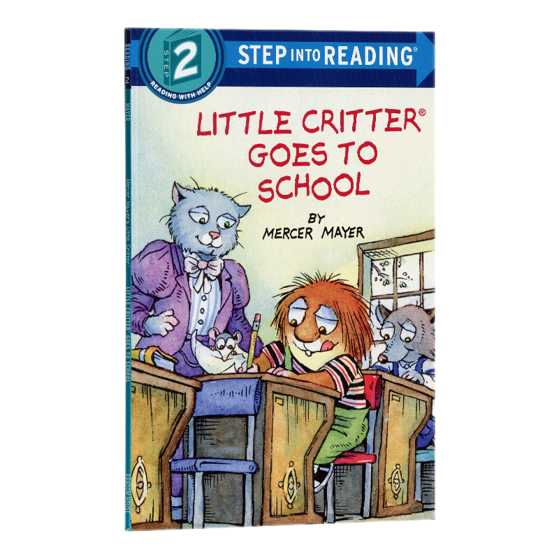 小毛人去上学英文绘本 企鹅兰登step into reading 二阶英文原版 Little Critter Goes to School原版漫画书英文绘本
