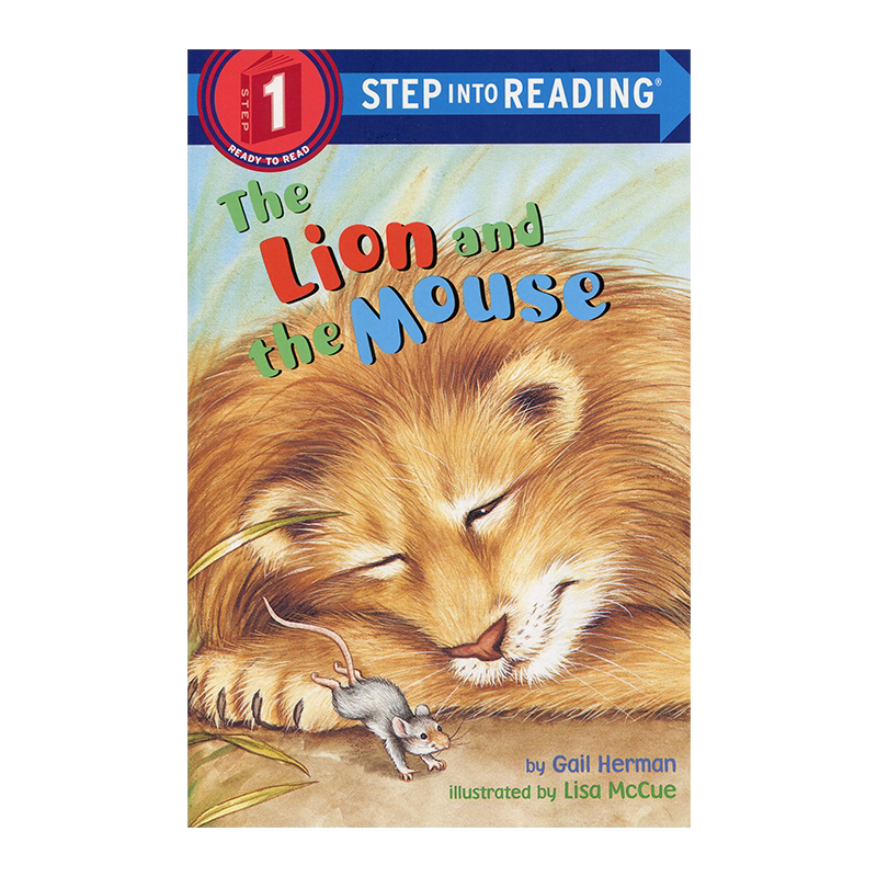 英文 狮子和老鼠 企鹅兰登英语分级绘本第一阶 step into一阶 The Lion and the Mouse 3-8岁