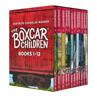 赠音频 正版棚车少年英文原版1-12册礼盒装The Boxcar Children Bookshelf儿童章节桥梁书英语绘本 美国小学生读物atoz mysteries