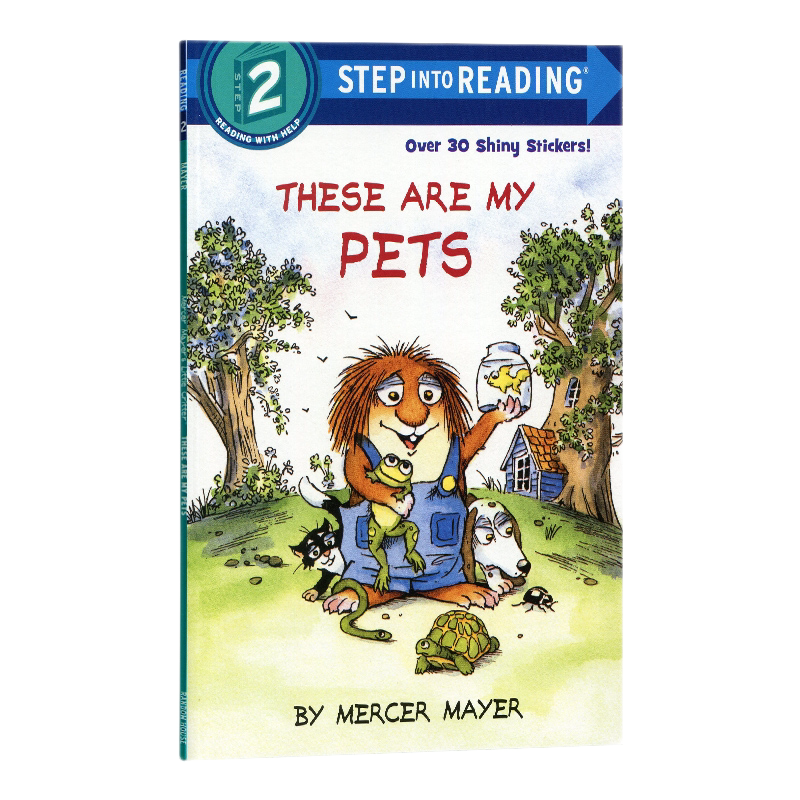 小毛人的宠物 企鹅兰登step into reading 2阶英文原版These Are My Pets原版漫画书英文绘本