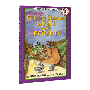 英文Detective Dinosaur Lost and Found 侦探恐龙:失而复得原版漫画书英文绘本
