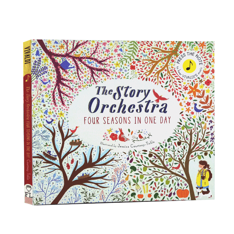 触摸发声 进口英文原版绘本 The Story Orchestra维瓦尔第 四季古典音乐发音书 发声书 万物有声 布封 精装 幼儿童英语启蒙童书