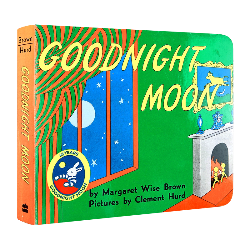英文原版晚安月亮Goodnight Moon 60周年纪念硬纸板书英语学前教育吴敏兰廖彩杏书单亲子启蒙认知读物Gorilla儿童睡前故事图画书_虎窝淘