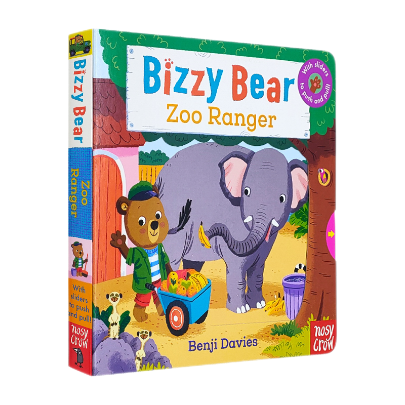 小熊很忙英文原版   Bizzy Bear系列  动物园管理员 Zoo Ranger 纸板机关操作书  边玩边学 儿童英语启蒙认知绘本