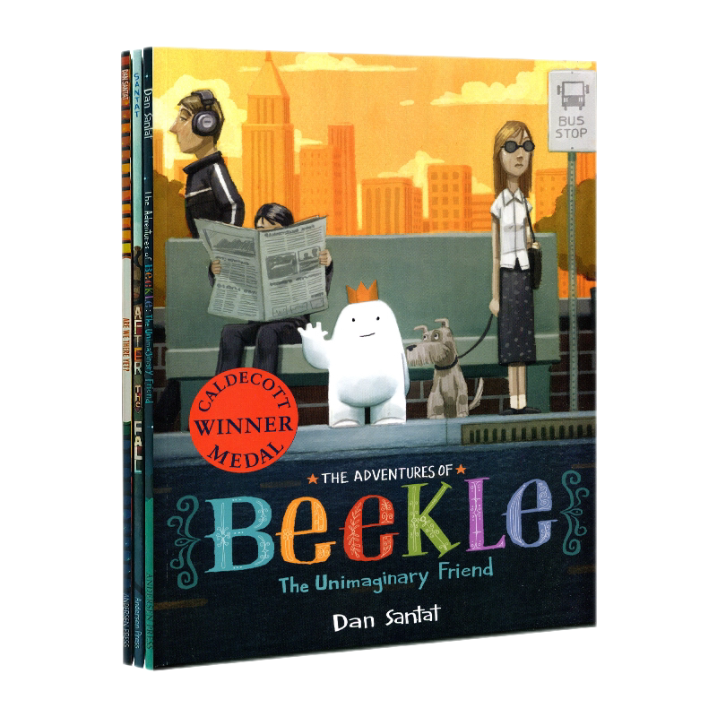小白找朋友英文原版3册套装 The Adventures of Beekle 丹·桑塔特 Dan Santat 凯迪克金奖 3-9岁少儿童书绘本
