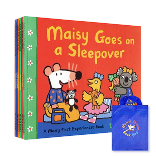 附赠配套收纳袋6册套装 Maisy进口英文原版 Maisy Holiday Bag小鼠波波英文绘本Lucy Cousins露西·卡森Maisy Goes on a Sleepover