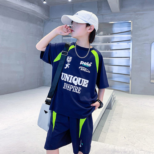 男童夏装速干运动篮球服短袖套装2026新款儿童夏季帅气冰丝衣服潮