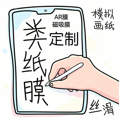 定制各种型号vivo类纸膜ipad10.9抗反光小米6/6pro防指纹华为11.5matepad框贴可拆卸3A粘贴oppo三星14.6联想