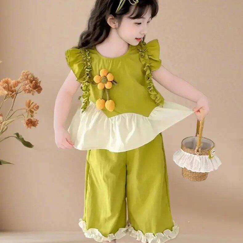 【下单立减50】新款女童夏季薄款套装清爽舒适时尚潮流宝宝衣服