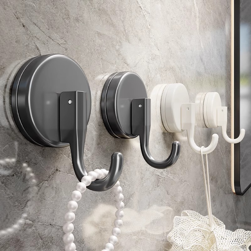 免打孔卫生间吸盘挂钩收纳神器