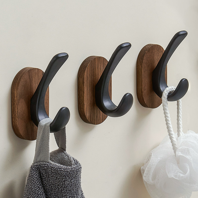映生活胡桃木挂衣钩墙上实木单钩玄关入户门浴室洗手间挂毛巾钩子,家装主材,挂钩/挂衣钩,淘宝优惠券,粉丝福利购,淘宝优惠卷