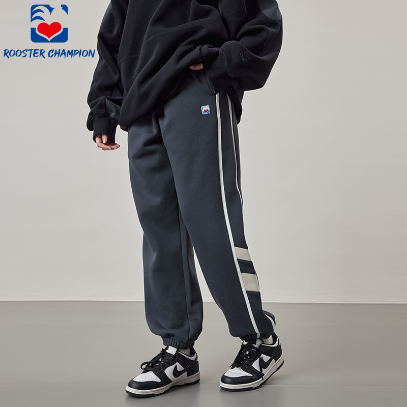 公鸡冠军2024新款深灰卫裤