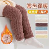 婴儿袜子长筒护膝加绒加厚冬季 保暖袜套过膝不勒新生儿宝宝护腿套