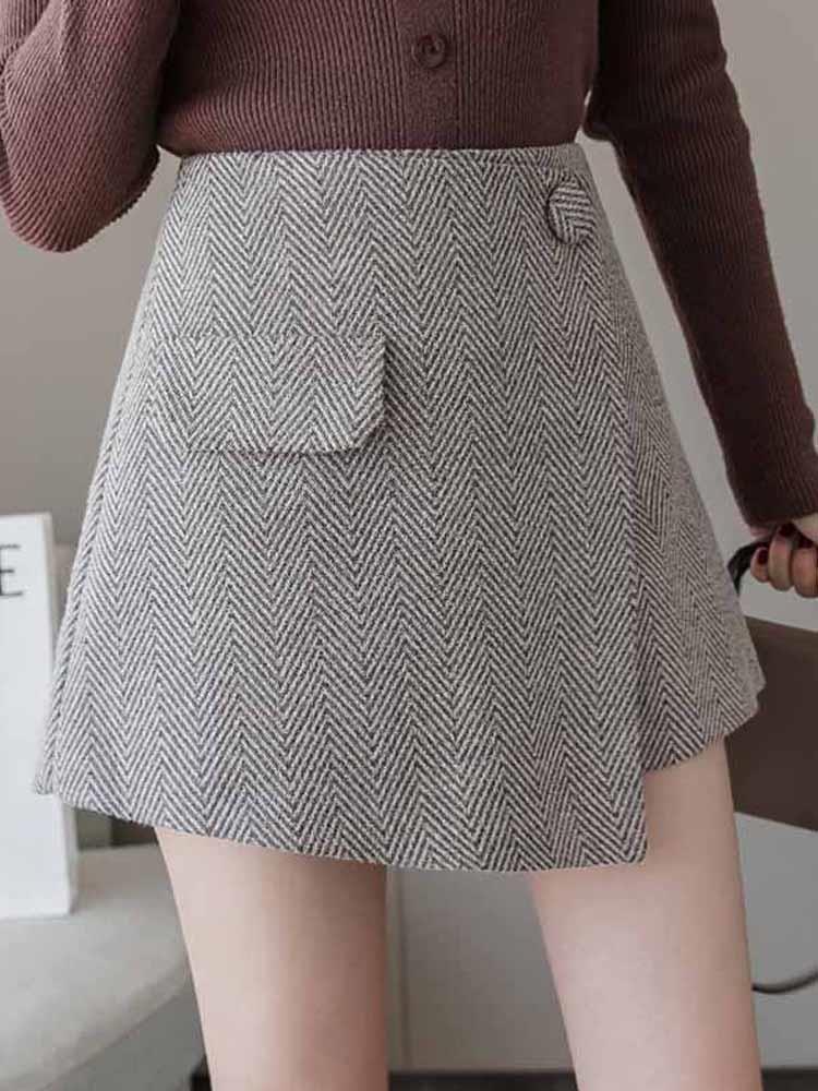 Irregular Half-length culottes Autumn and winter 2019 new pattern Korean Edition Paige Skirt Versatile Slim Short Culottesin the Women's clothing/Boutique , Skirts  category - from Buy2taobao.com to provide professional Taobao agent buy service