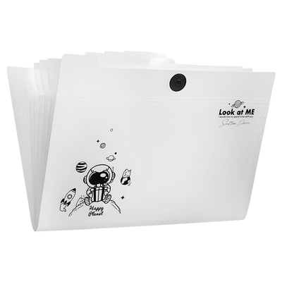 得力A4文件袋试卷收纳袋小学生专用多层大容量透明插页分类试卷整理神器初中生高中生资料册风琴包文件夹办公