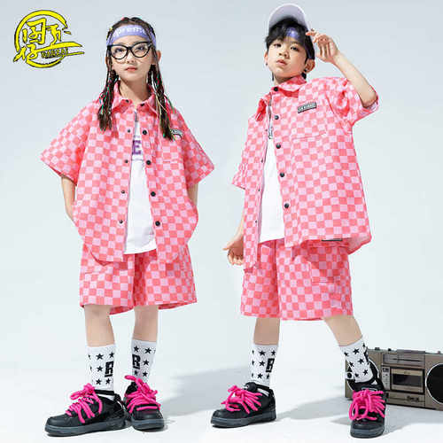 儿童嘻哈街舞炸街架子鼓表演服