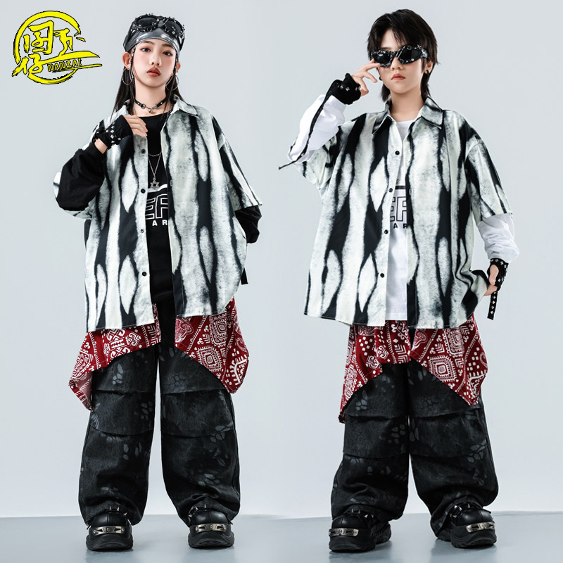 儿童嘻哈街舞爵士舞表演出服套装图片