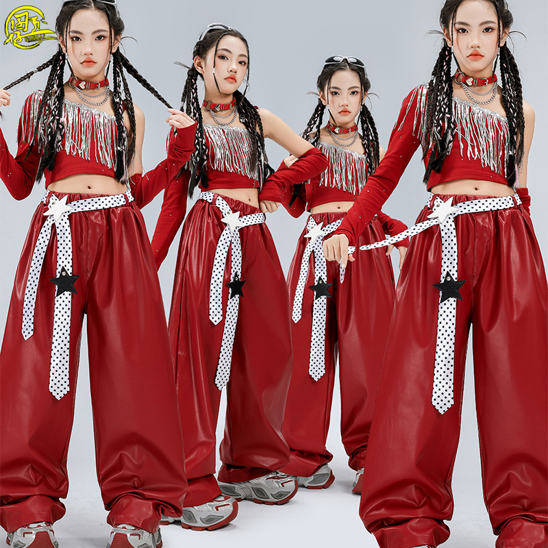 女童流苏jazz爵士舞街舞表演出服