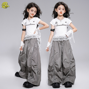 爵士舞服装女童甜酷辣妹露脐上衣jazz舞蹈服女团韩舞现代舞演出服