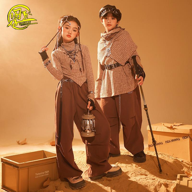 儿童街舞服时髦废土风爵士舞服