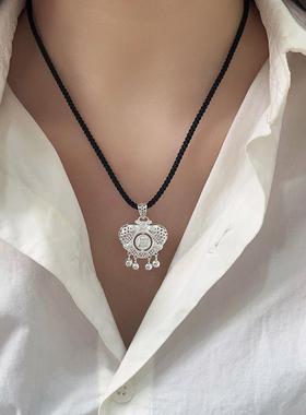 新中式双鱼古风如意毛衣s925纯银