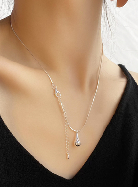 古罗珠宝925银纯银蛇骨链女生