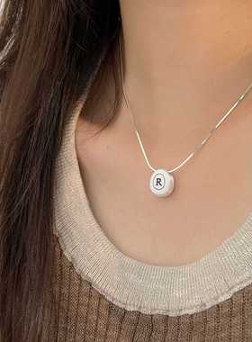 拉丝韩国百搭锁骨链S925纯银