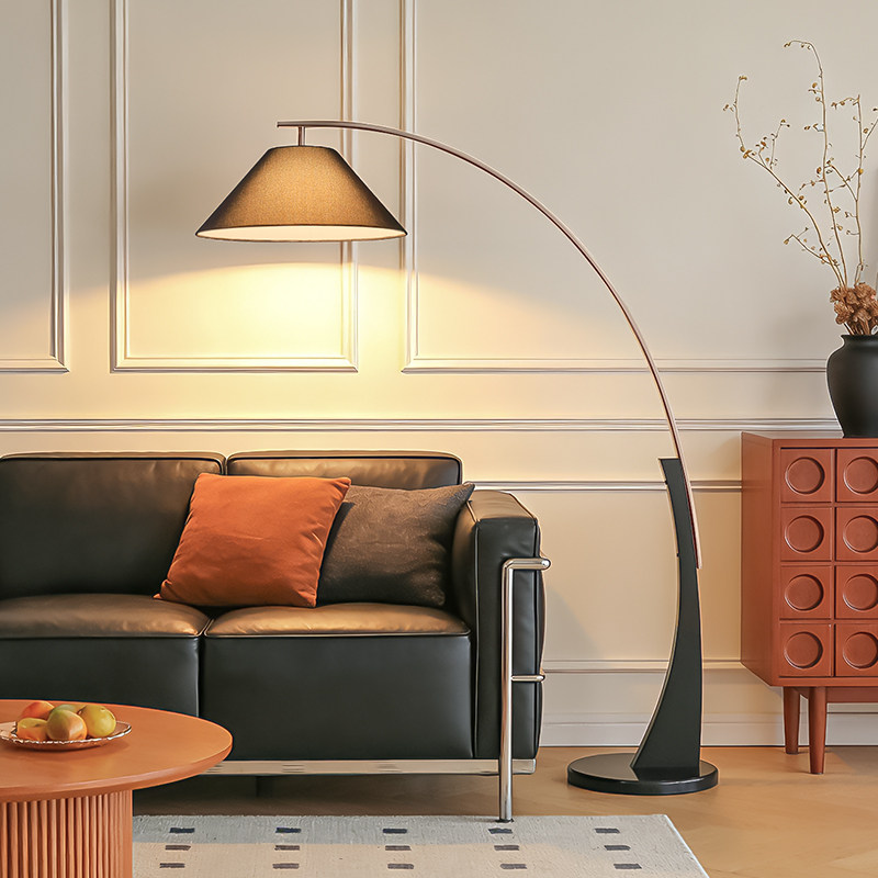 中古钓鱼灯落地灯客厅沙发边装饰高级感轻奢美式复古阅读氛围台灯