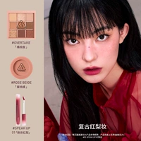 【Retro Red Gear Makeup】 Оранжевая коричневая тарелка +01