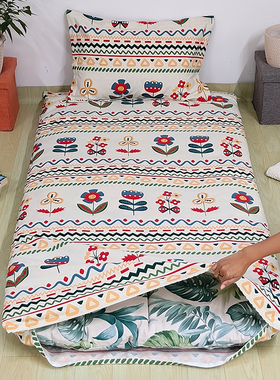 老粗布床垫保护罩学生宿舍单人褥子套90×200全包190乳胶床笠床罩