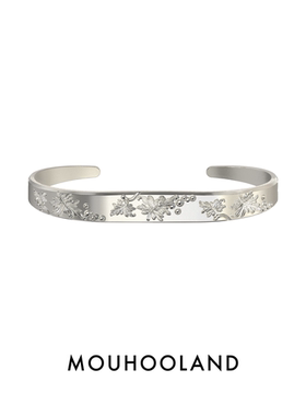 Mouhooland/暮后之地葡萄系列葡萄藤花纹手镯原创设计情侣款手环