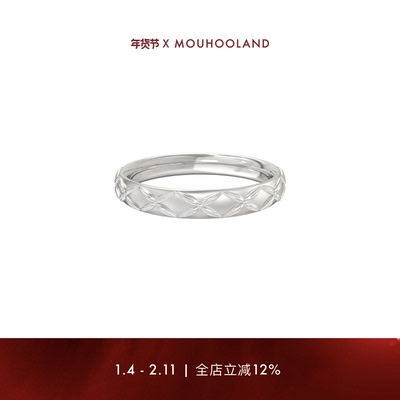 Mouhooland/暮后之地麦穗系列四叶麦穗细戒原创设计食指戒指环