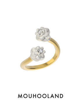 Mouhooland/暮后之地夏夜诗篇系列双头果实戒指小众设计指环情侣