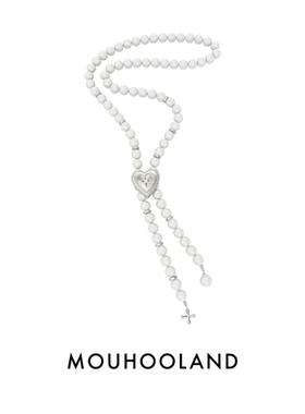 Mouhooland暮后之地刻骨铭心水晶珍珠项链925银拉丝工艺长项链