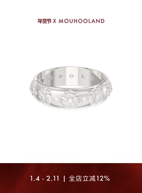 Mouhooland/暮后之地杏花戒指925银食指戒情侣款指环小众设计原创