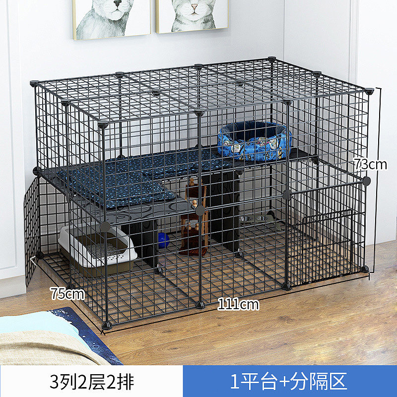 猫笼子双层猫别墅超大中小型家用自由空间组装猫咪窝防逃三层猫舍