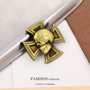 铁十字骷髅头徽章普鲁士挂件勋章COS复刻德国复古胸针军迷收藏品