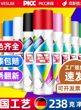 卫斯理整箱手摇涂鸦喷漆街头艺术自喷漆汽车墙面漆金属防锈家具漆
