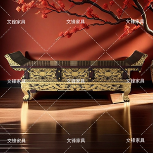 香樟木供桌道观佛堂神台寺庙香案翘头元宝桌实木财神桌祠堂供奉台