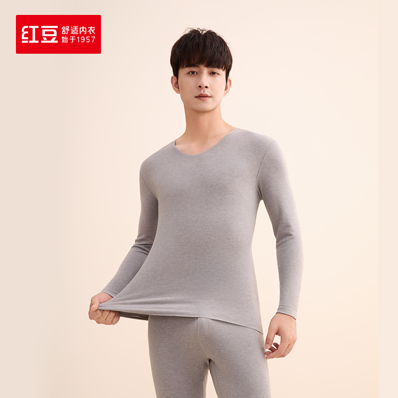 红豆居家红豆绒棉花糖莫代尔男士秋冬季单件上衣打底衫秋衣保暖衣,女士内衣/男士内衣/家居服,保暖上装,淘宝优惠券,粉丝福利购,淘宝优惠卷