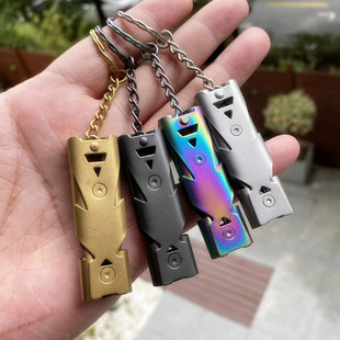 户外口哨不锈钢金属爆音哨子求生应急呼救哨高分贝比赛指挥裁判哨