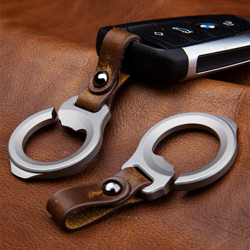 EDC多功能钛合金钥匙扣便携随身开瓶器快递刀汽车钥匙包挂扣挂链